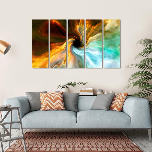 Cosmic Black Hole Canvas Wall Art-5 Horizontal-Gallery Wrap-22" x 12"-Tiaracle