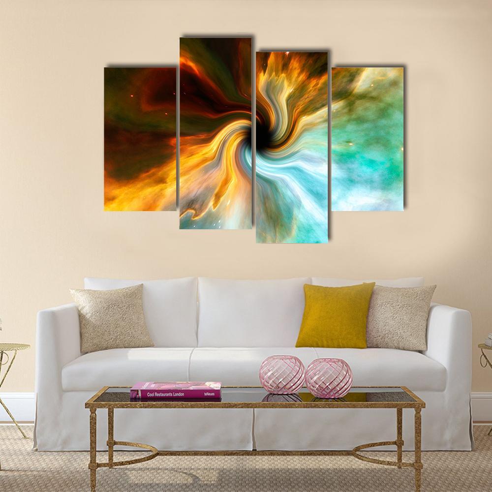 Cosmic Black Hole Canvas Wall Art-4 Pop-Gallery Wrap-50" x 32"-Tiaracle