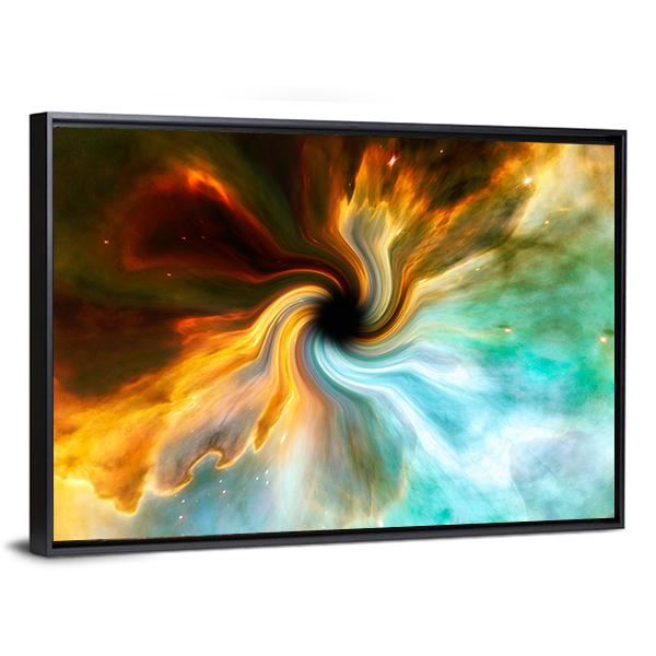 Cosmic Black Hole Canvas Wall Art-3 Horizontal-Gallery Wrap-25" x 16"-Tiaracle