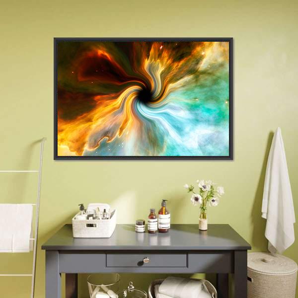 Cosmic Black Hole Canvas Wall Art-3 Horizontal-Gallery Wrap-25" x 16"-Tiaracle