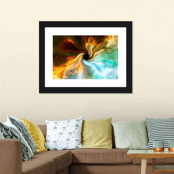 Cosmic Black Hole Canvas Wall Art-1 Piece-Framed Print-20" x 16"-Tiaracle
