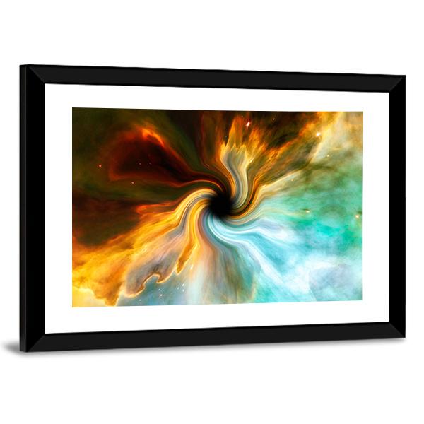 Cosmic Black Hole Vertical Canvas Wall Art-3 Vertical-Gallery Wrap-12" x 25"-Tiaracle