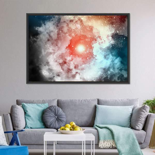 Cosmic Clouds Of Mist Canvas Wall Art-3 Horizontal-Gallery Wrap-25" x 16"-Tiaracle