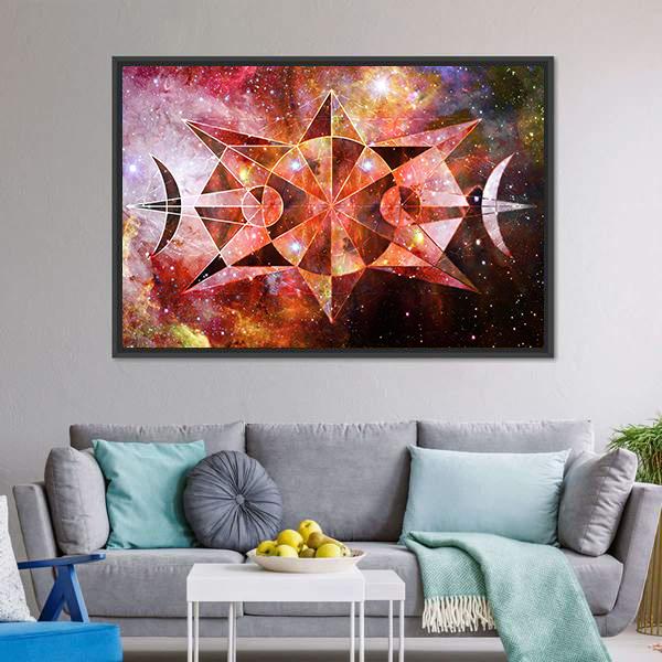 Cosmos Nebula Panoramic Canvas Wall Art-1 Piece-36" x 12"-Tiaracle