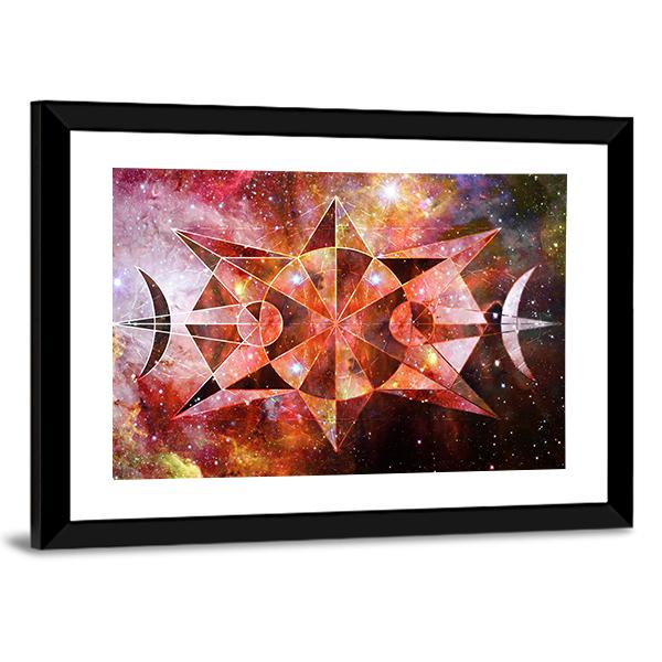 Cosmos Nebula Panoramic Canvas Wall Art-1 Piece-36" x 12"-Tiaracle