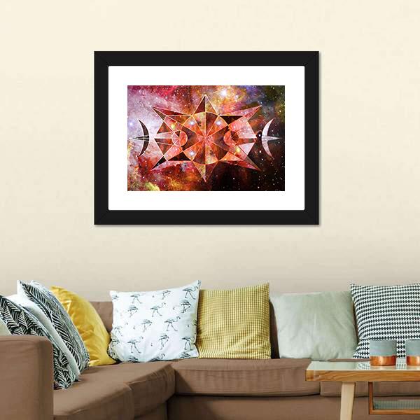 Cosmos Nebula Panoramic Canvas Wall Art-1 Piece-36" x 12"-Tiaracle