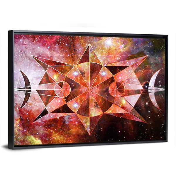 Cosmos Nebula Panoramic Canvas Wall Art-1 Piece-36" x 12"-Tiaracle