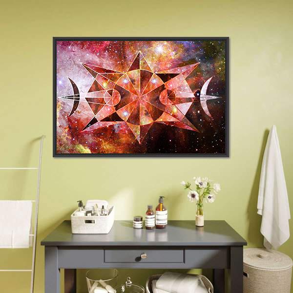 Cosmos Nebula Panoramic Canvas Wall Art-1 Piece-36" x 12"-Tiaracle