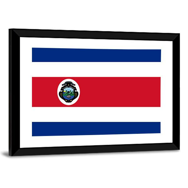 Costa Rica Flag Canvas Wall Art-5 Horizontal-Gallery Wrap-22" x 12"-Tiaracle