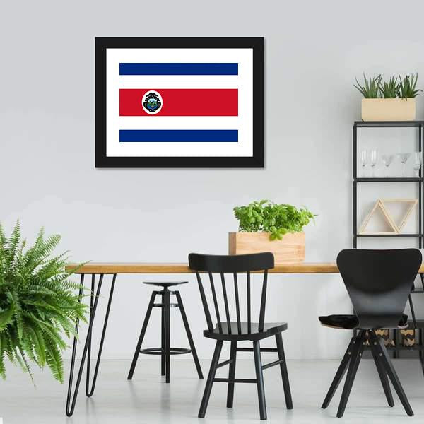Costa Rica Flag Canvas Wall Art-5 Horizontal-Gallery Wrap-22" x 12"-Tiaracle