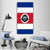 Costa Rica Flag Vertical Canvas Wall Art-3 Vertical-Gallery Wrap-12" x 25"-Tiaracle