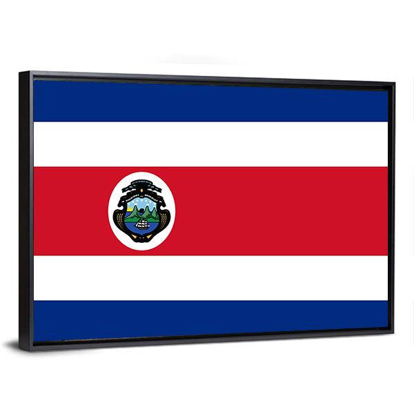 Costa Rica Flag Vertical Canvas Wall Art-3 Vertical-Gallery Wrap-12" x 25"-Tiaracle