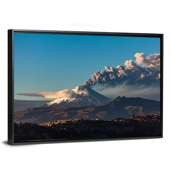 Cotopaxi Volcano Eruption Canvas Wall Art-3 Horizontal-Gallery Wrap-25" x 16"-Tiaracle