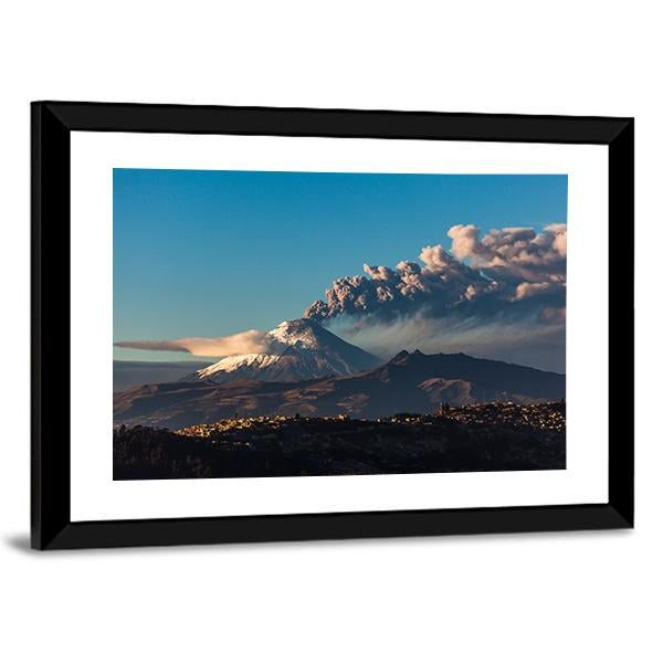 Cotopaxi Volcano Eruption Canvas Wall Art-3 Horizontal-Gallery Wrap-25" x 16"-Tiaracle