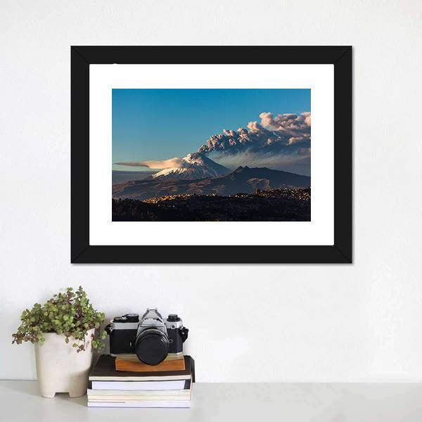 Cotopaxi Volcano Eruption Canvas Wall Art-3 Horizontal-Gallery Wrap-25" x 16"-Tiaracle