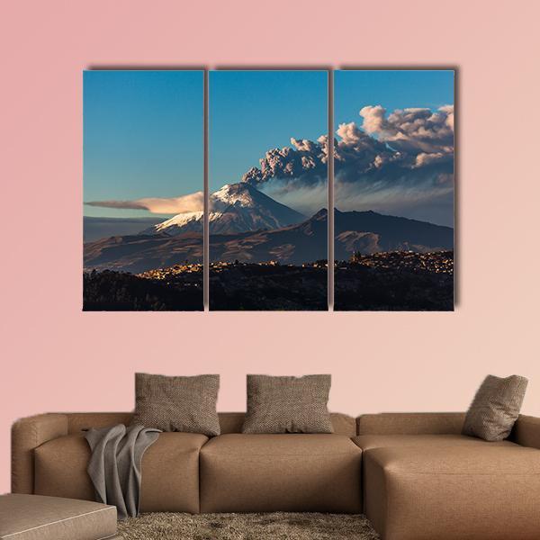 Cotopaxi Volcano Eruption Canvas Wall Art-3 Horizontal-Gallery Wrap-25" x 16"-Tiaracle