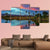 Cotton Candy Floating Over River Canvas Wall Art-4 Pop-Gallery Wrap-50" x 32"-Tiaracle