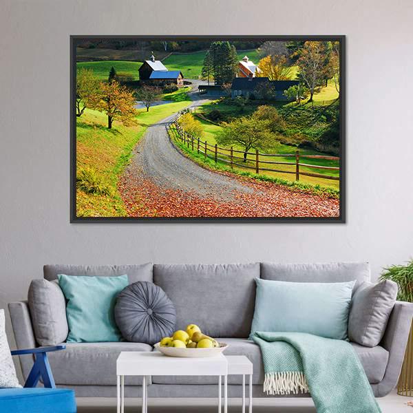 Country Charm US Panoramic Canvas Wall Art-1 Piece-36" x 12"-Tiaracle