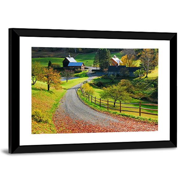 Country Charm US Panoramic Canvas Wall Art-1 Piece-36" x 12"-Tiaracle