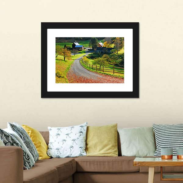 Country Charm US Panoramic Canvas Wall Art-1 Piece-36" x 12"-Tiaracle
