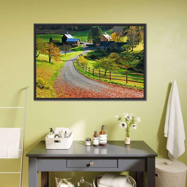 Country Charm US Panoramic Canvas Wall Art-1 Piece-36" x 12"-Tiaracle