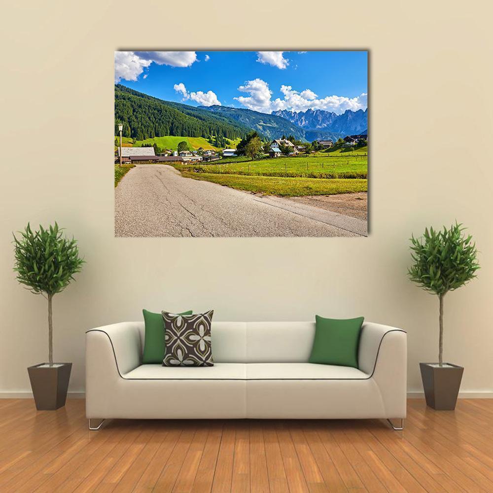 Country Road Austria Canvas Wall Art-1 Piece-Gallery Wrap-48" x 32"-Tiaracle