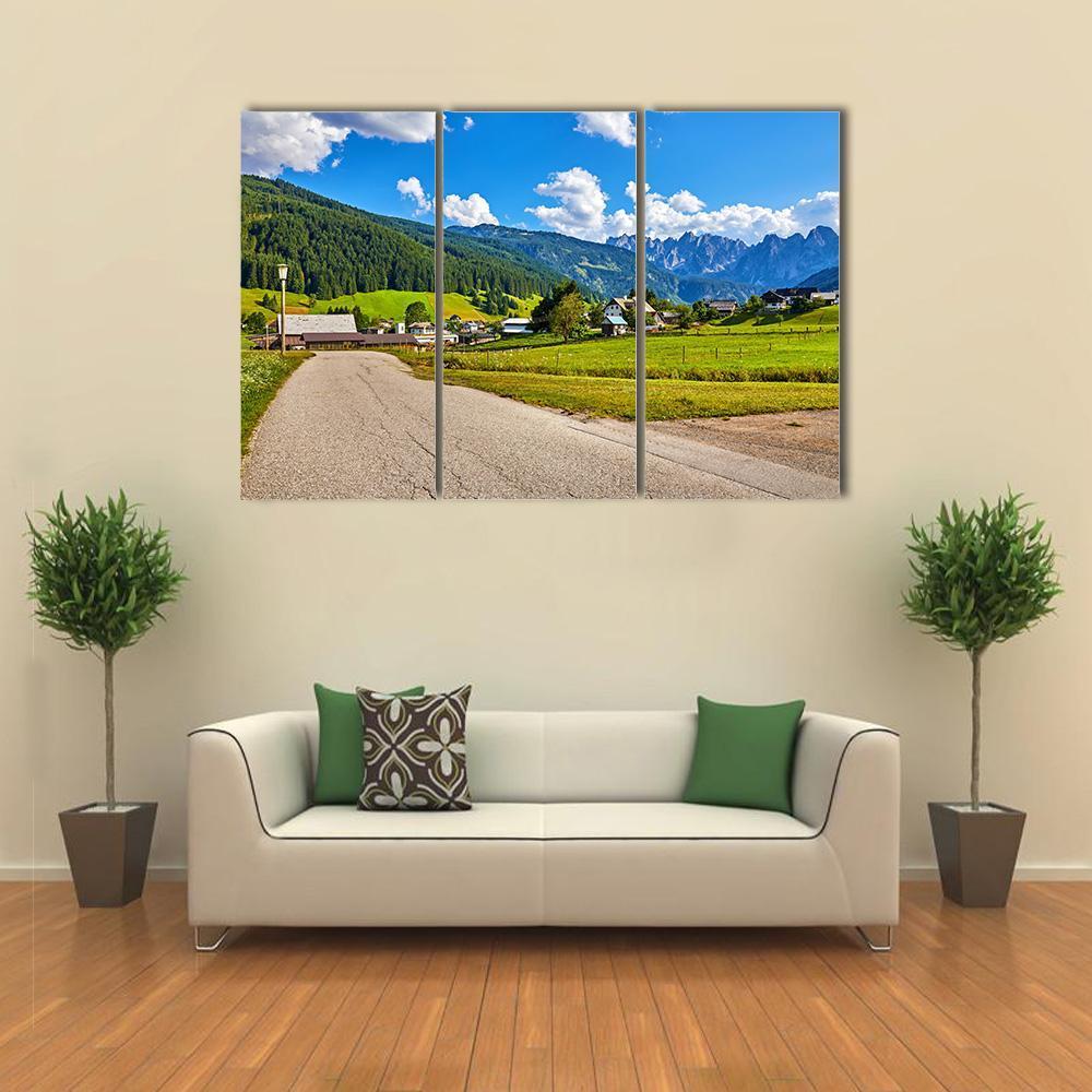 Country Road Austria Canvas Wall Art-3 Horizontal-Gallery Wrap-37" x 24"-Tiaracle