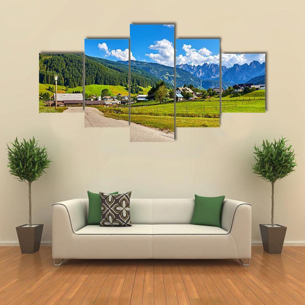 Country Road Austria Canvas Wall Art-5 Star-Gallery Wrap-62" x 32"-Tiaracle