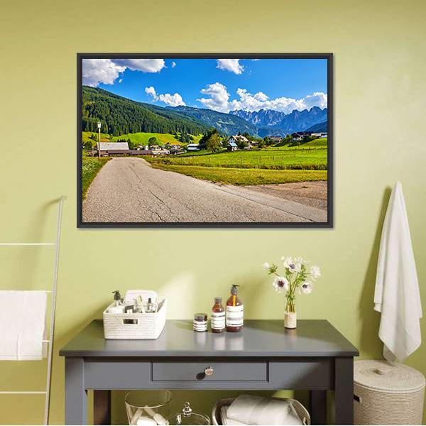 Country Road Austria Canvas Wall Art-3 Horizontal-Gallery Wrap-25" x 16"-Tiaracle