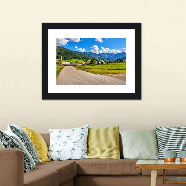 Country Road Austria Canvas Wall Art-1 Piece-Framed Print-20" x 16"-Tiaracle