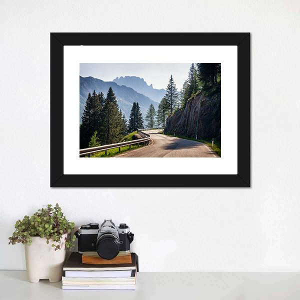 Country Road Europe Canvas Wall Art-1 Piece-Framed Print-30" x 20"-Tiaracle