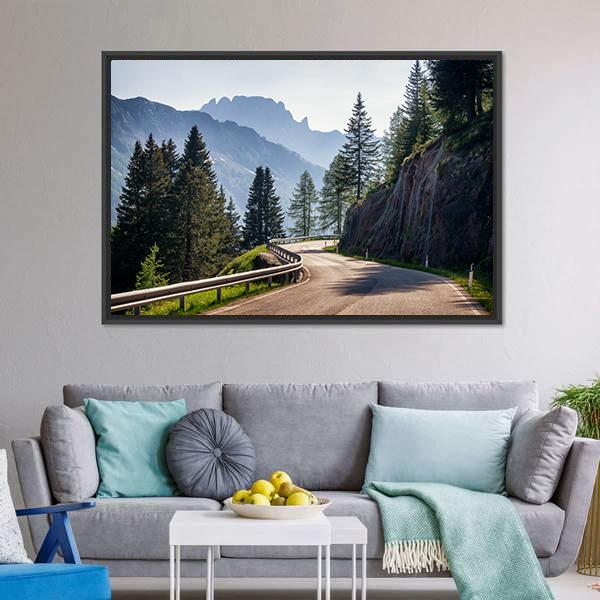Country Road Europe Canvas Wall Art-1 Piece-Floating Frame-36" x 24"-Tiaracle