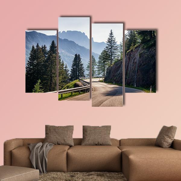 Country Road Europe Canvas Wall Art-4 Pop-Gallery Wrap-50" x 32"-Tiaracle