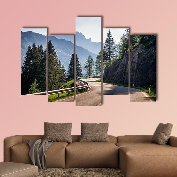 Country Road Europe Canvas Wall Art-5 Pop-Gallery Wrap-47" x 32"-Tiaracle