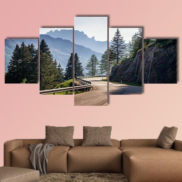 Country Road Europe Canvas Wall Art-5 Star-Gallery Wrap-62" x 32"-Tiaracle