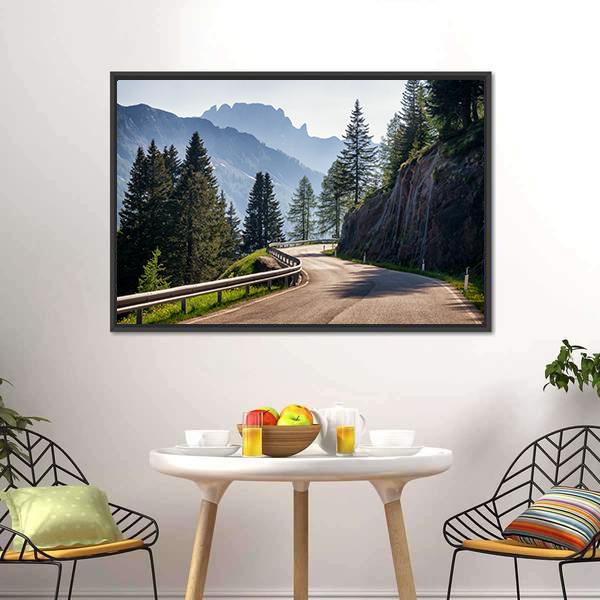 Country Road Europe Canvas Wall Art-1 Piece-Floating Frame-24" x 16"-Tiaracle