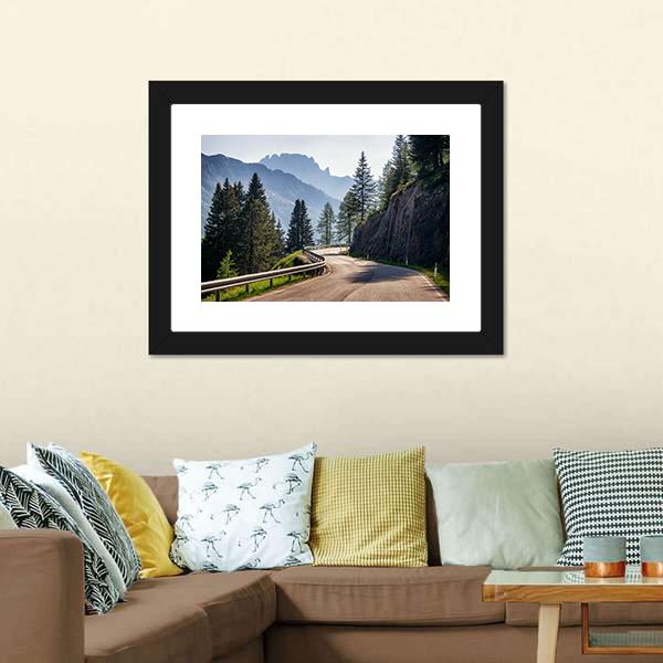 Country Road Europe Canvas Wall Art-1 Piece-Framed Print-20" x 16"-Tiaracle