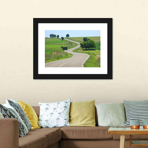 Country Road Germany Canvas Wall Art-1 Piece-Framed Print-20" x 16"-Tiaracle