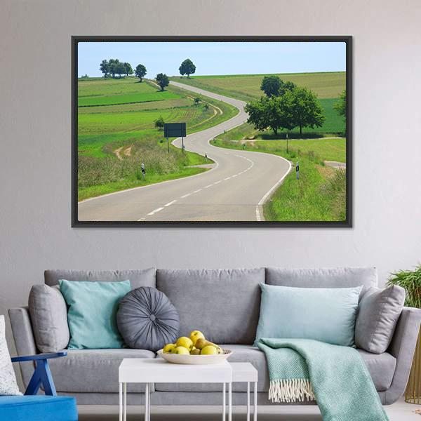 Country Road Germany Vertical Canvas Wall Art-3 Vertical-Gallery Wrap-12" x 25"-Tiaracle