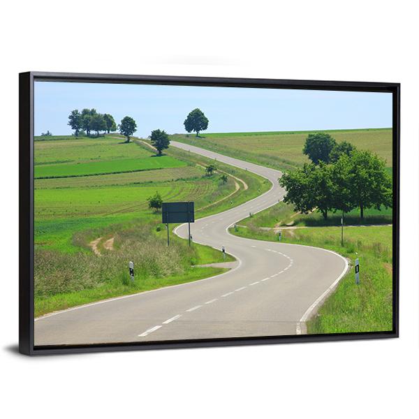 Country Road Germany Vertical Canvas Wall Art-3 Vertical-Gallery Wrap-12" x 25"-Tiaracle