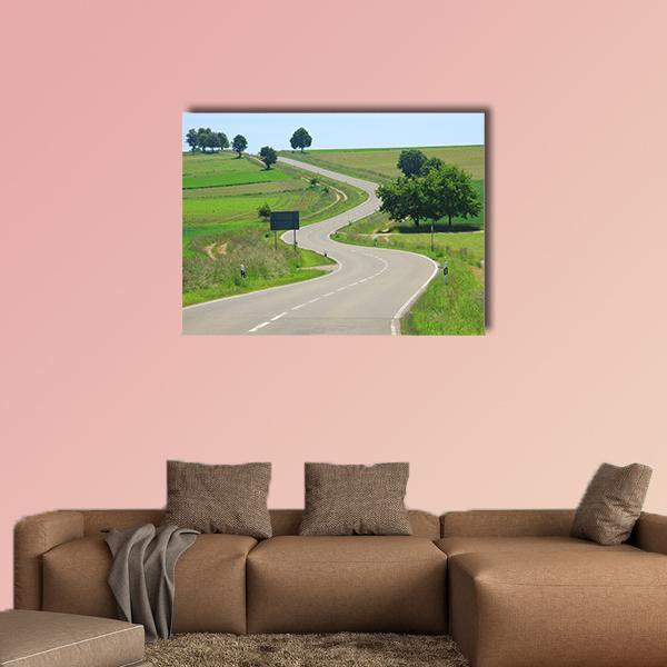 Country Road Germany Canvas Wall Art-1 Piece-Gallery Wrap-48" x 32"-Tiaracle