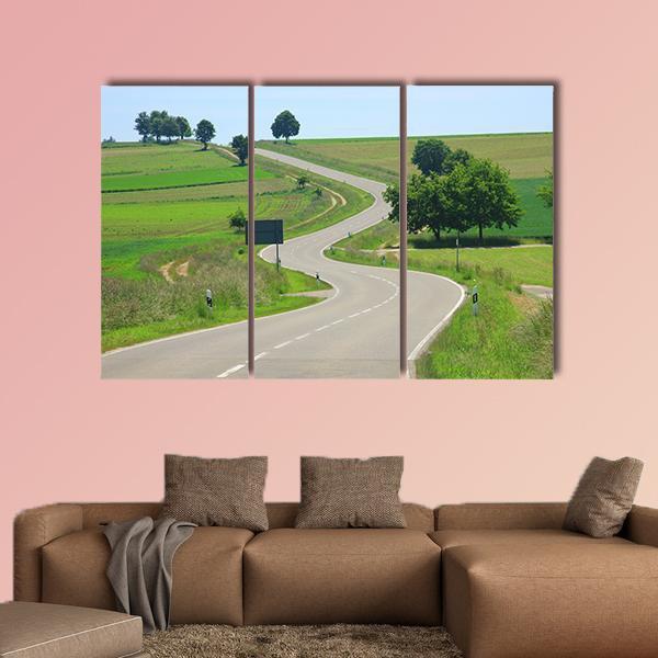 Country Road Germany Canvas Wall Art-3 Horizontal-Gallery Wrap-37" x 24"-Tiaracle