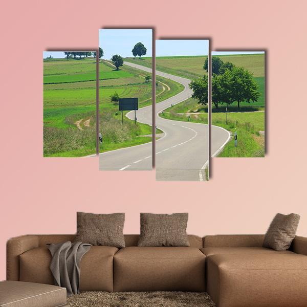 Country Road Germany Canvas Wall Art-4 Pop-Gallery Wrap-50" x 32"-Tiaracle