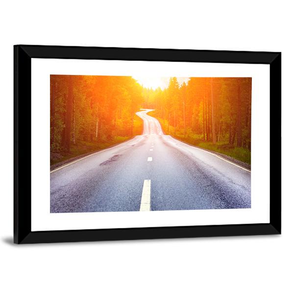 Country Road Sweden Canvas Wall Art-5 Horizontal-Gallery Wrap-22" x 12"-Tiaracle