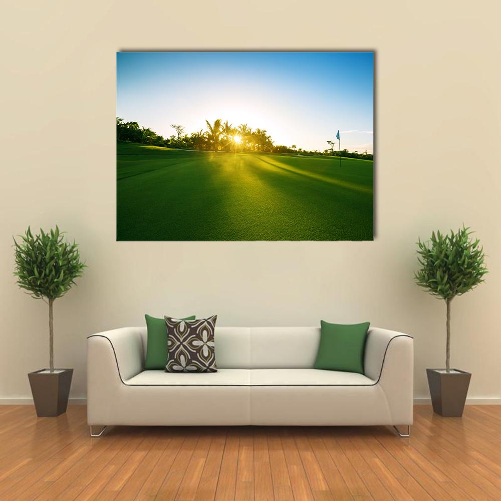 Countryside Golf Course Canvas Wall Art-4 Pop-Gallery Wrap-34" x 20"-Tiaracle