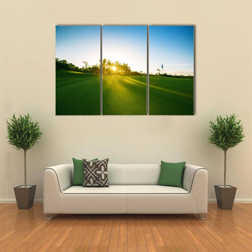 Countryside Golf Course Canvas Wall Art-3 Horizontal-Gallery Wrap-25" x 16"-Tiaracle