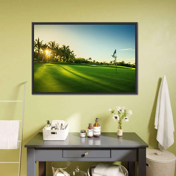 Countryside Golf Course Canvas Wall Art-3 Horizontal-Gallery Wrap-25&quot; x 16&quot;-Tiaracle