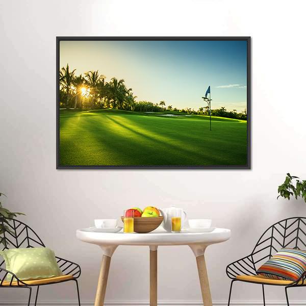 Countryside Golf Course Canvas Wall Art-3 Horizontal-Gallery Wrap-25&quot; x 16&quot;-Tiaracle