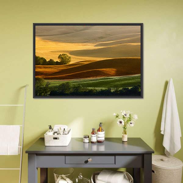 Countryside Landscape Tuscany Canvas Wall Art-5 Horizontal-Gallery Wrap-22" x 12"-Tiaracle
