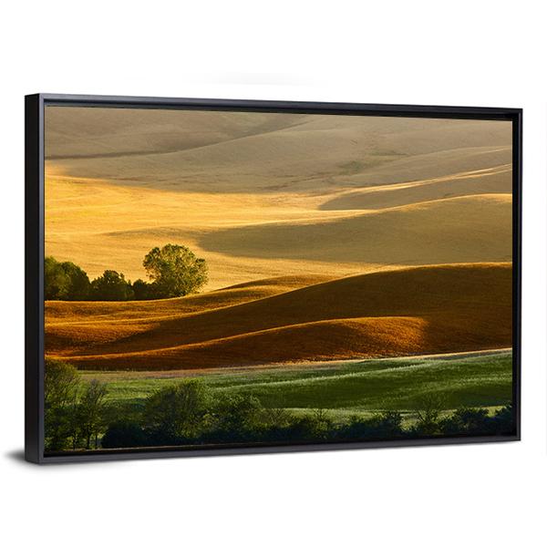 Countryside Landscape Tuscany Canvas Wall Art-3 Horizontal-Gallery Wrap-25" x 16"-Tiaracle